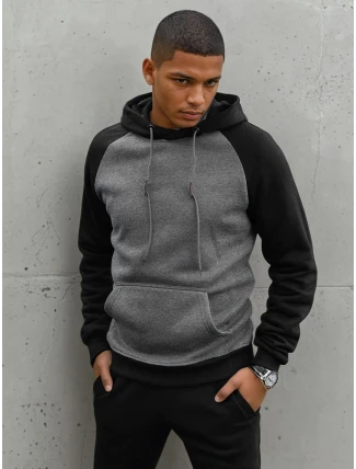 Pánská tmavě šedá mikina FashionStreet BX5489