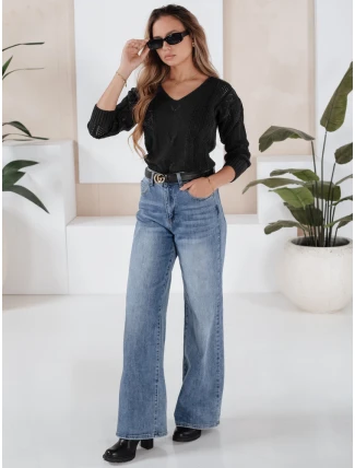 DARIA dámský svetr černý FashionStreet MY1722