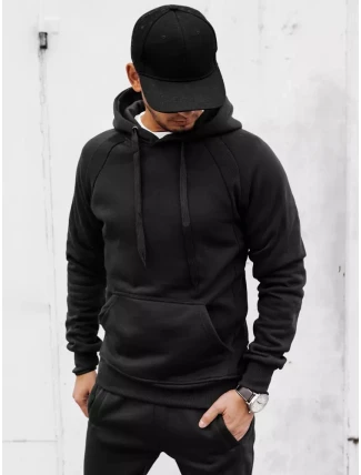Pánská mikina s kapucí černá FashionStreet BX5559