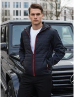 Pánská přechodná bunda prošívaná tmavě modrá FashionStreet TX4401