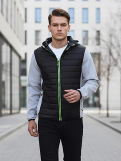 Pánská přechodná prošívaná šedá bunda TX4402