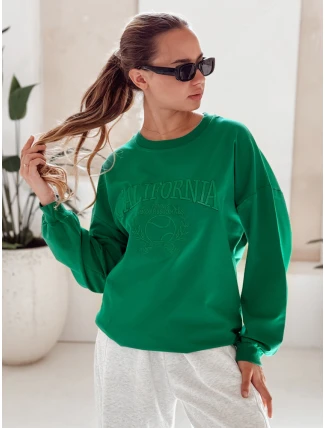 Dámská mikina CALIFORNIA DREAM zelená FashionStreet BY1196