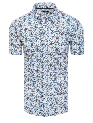 FashionStreet pánská bílá košile s krátkým rukávem KX1011 FashionStreet pánská bílá košile s krátkým rukávem KX1011