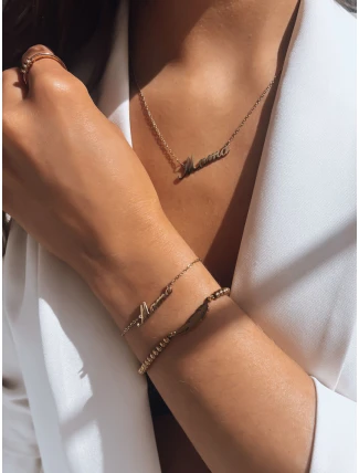 Dámský zlatý náramek MAMA FashionStreet LY0056