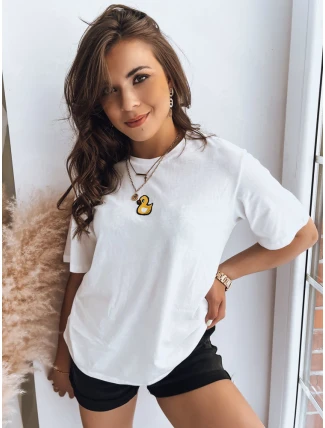 Dámské tričko s nášivkou MIA ROSE ecru FashionStreet RY2254