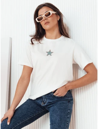 Dámské tričko STAR POWDER ecru FashionStreet RY2257