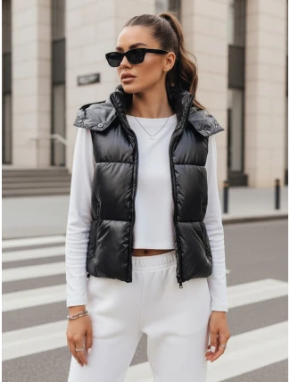 Dámská prošívaná vesta OSHE černá FashionStreet TY3706