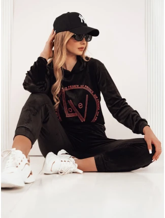 VIP PRIVATE dámský velurový komplet černý FashionStreet AY0872