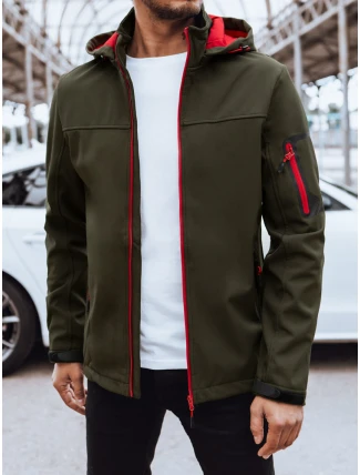 Pánská softshellová bunda s kapucí zelená FashionStreet TX4471