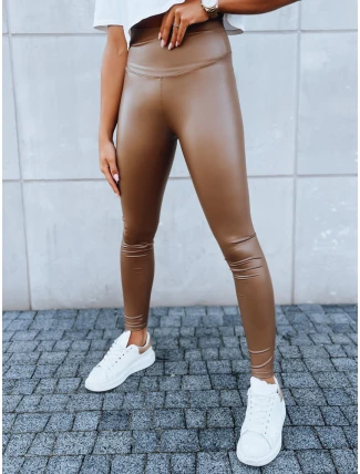 Dámské voskované legíny EDIT camel FashionStreet UY1622