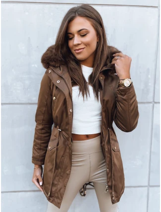 Dámská zimní bunda parka GODDESS hnědá FashionStreet TY3869