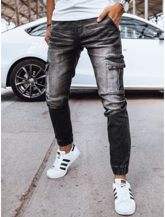 Pánské džínové kalhoty jogger černé FashionStreet UX4038