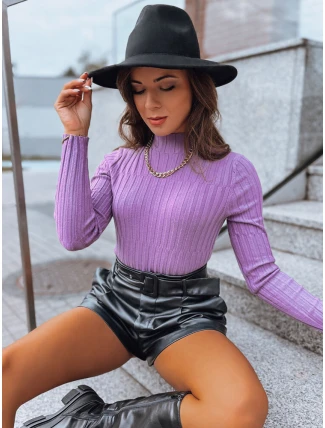 Dámský svetr s rolákem OASIS fialový FashionStreet MY2242 Dámský svetr s rolákem OASIS fialový FashionStreet MY2242