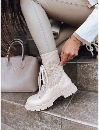 Dámské kozačky HOLLYHOCK light beige FashionStreet ZY0370