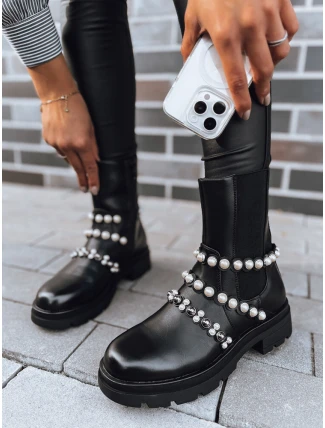 Dámské perlové kozačky CALLA black FashionStreet ZY0396