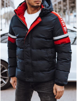 Pánská prošívaná zimní bunda tmavě modrá FashionStreet TX4566 Pánská prošívaná zimní bunda tmavě modrá FashionStreet TX4566