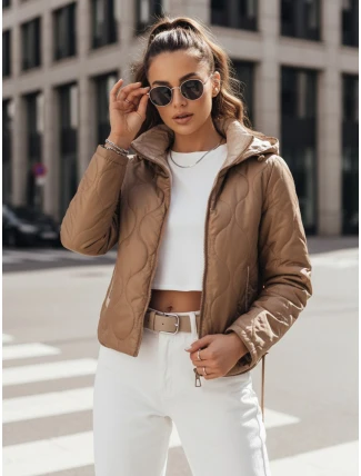 Dámská prošívaná bunda MAXWELL beige FashionStreet TY4110