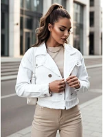 Dámská džínová bunda LUISE bílá FashionStreet TY4126