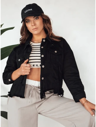 Dámská oversize džínová bunda MOLI černá FashionStreet TY4132