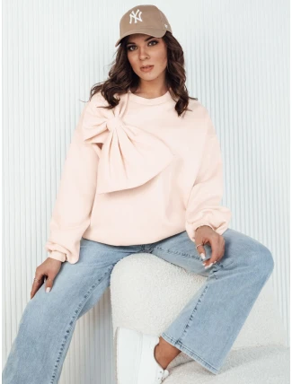 Dámská oversize mikina BOWLOOP peach FashionStreet BY1261 Dámská oversize mikina BOWLOOP peach FashionStreet BY1261