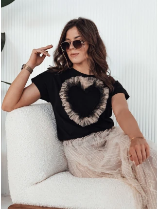 TICKER dámské tričko černé FashionStreet RY2344