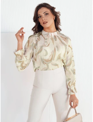 Dámská plisovaná halenka PALENO beige FashionStreet RY2381 Dámská plisovaná halenka PALENO beige FashionStreet RY2381