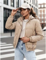 Dámská přechodná prošívaná bunda ZERNI beige FashionStreet TY4177 Dámská přechodná prošívaná bunda ZERNI beige FashionStreet TY4177