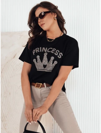 PRINCY dámské tričko černé FashionStreet RY2389