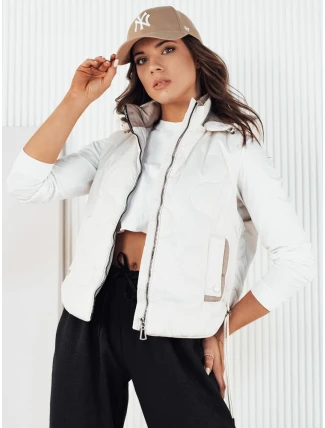 Dámská prošívaná vesta TREOS bílá FashionStreet TY4219