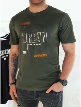 Pánské zelené tričko s potiskem FashionStreet RX5456