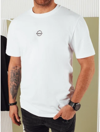 Pánské bílé tričko s potiskem FashionStreet RX5457