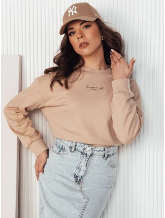 Dámská oversize mikina AWIOL cream FashionStreet BY1274