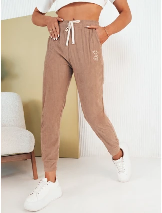 Dámské tepláky BEAR camel FashionStreet UY2073 Dámské tepláky BEAR camel FashionStreet UY2073