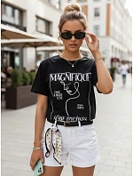 ERION dámské tričko černé FashionStreet RY2502