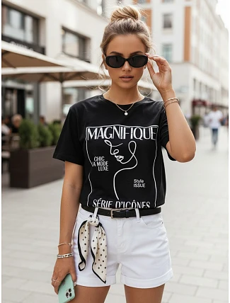 ERION dámské tričko černé FashionStreet RY2502