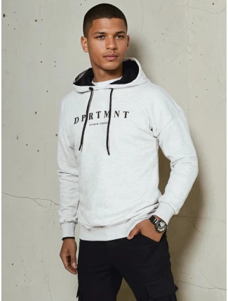 FashionStreet pánská světle šedá mikina s potiskem BX5680