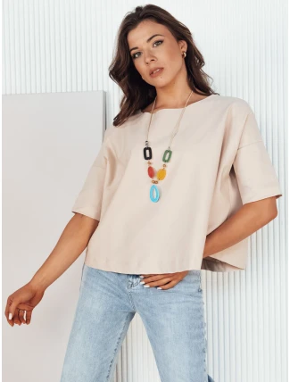 Dámská oversize halenka BULS beige FashionStreet RY2505 Dámská oversize halenka BULS beige FashionStreet RY2505