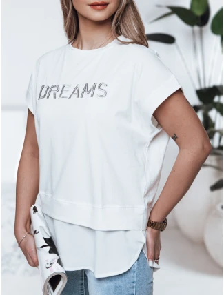 Dámské tričko DREAMY ecru FashionStreet RY2521