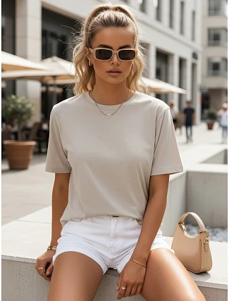 LISTRA dámské tričko béžové FashionStreet RY2542