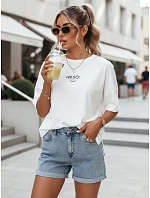 Dámské bílé tričko HELLO FashionStreet RY2545