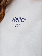 Dámské bílé tričko HELLO FashionStreet RY2545