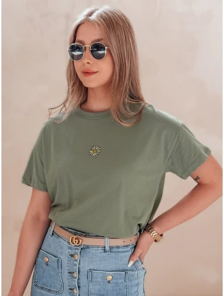 Dámské tričko FLORTA tmavě zelené FashionStreet RY2556