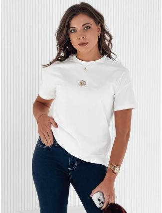 Dámské tričko FLORTA ecru FashionStreet RY2569