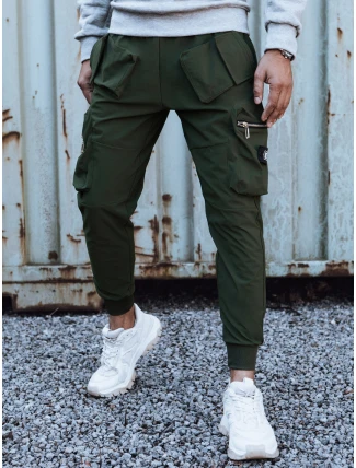 FashionStreet zelené pánské nákladní kalhoty UX4301