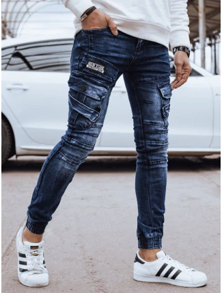 Pánské džínové bojové kalhoty modré FashionStreet UX4329