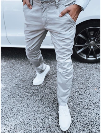 Pánské tmavě šedé kalhoty FashionStreet chinos UX4340