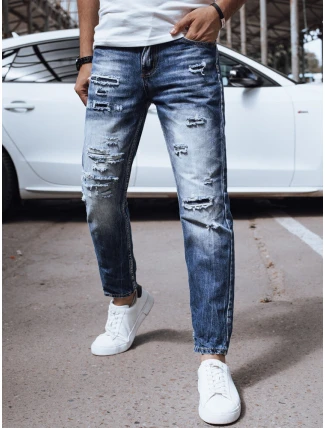 Pánské modré džínové kalhoty FashionStreet UX4349 Pánské modré džínové kalhoty FashionStreet UX4349