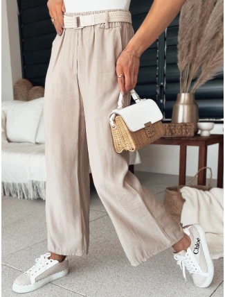 Dámské zvonové kalhoty CHIMAS světle hnědé FashionStreet UY2107