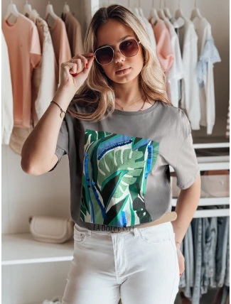 MUYUMBA dámské tričko s potiskem graphite FashionStreet RY2619