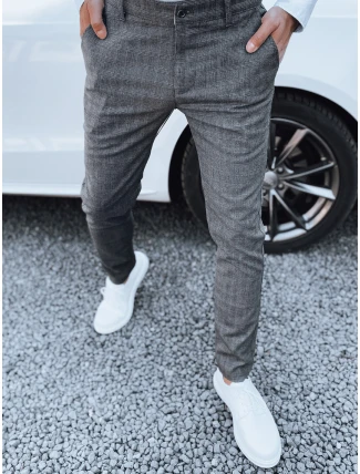 Pánské tmavě šedé kalhoty FashionStreet UX4390 Pánské tmavě šedé kalhoty FashionStreet UX4390